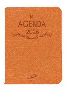 Mi agenda 2026 - Cubierta en símil piel naranja