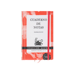 Cuaderno de notas rojo 9x14cm