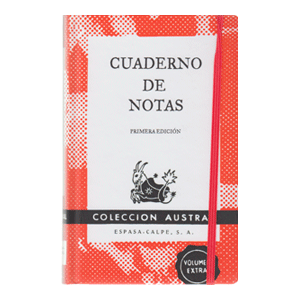 Cuaderno de notas rojo 11,2x17,4cm