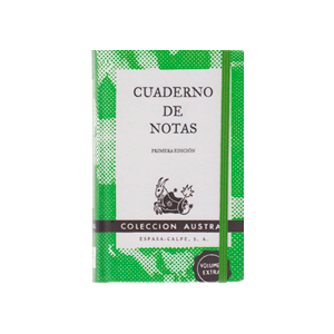 Cuaderno de notas verde 9x14cm