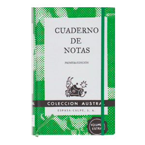 Cuaderno de notas verde 11,2x17,4