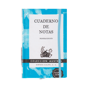 Cuaderno de notas azul 9x14cm