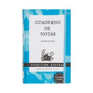 Cuaderno de notas azul 11,2x17,4cm