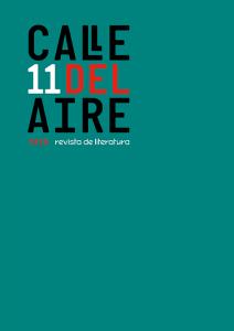 Calle del Aire. Revista de literatura, 11