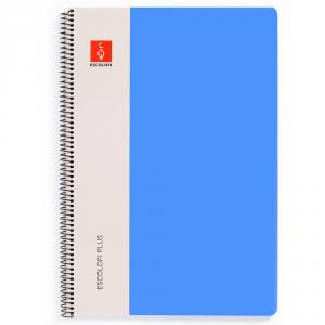 Bloc A4 color azul pauta 3mm. 80 hojas serie Plus