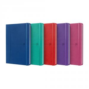 Libreta cosida A5 liso 80 hojas colores vivos Oxford