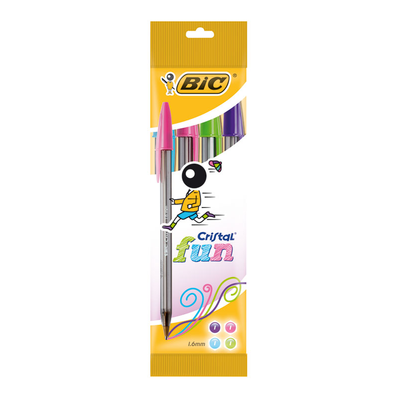 Bolígrafo 4 colores Bic Cristal Fun