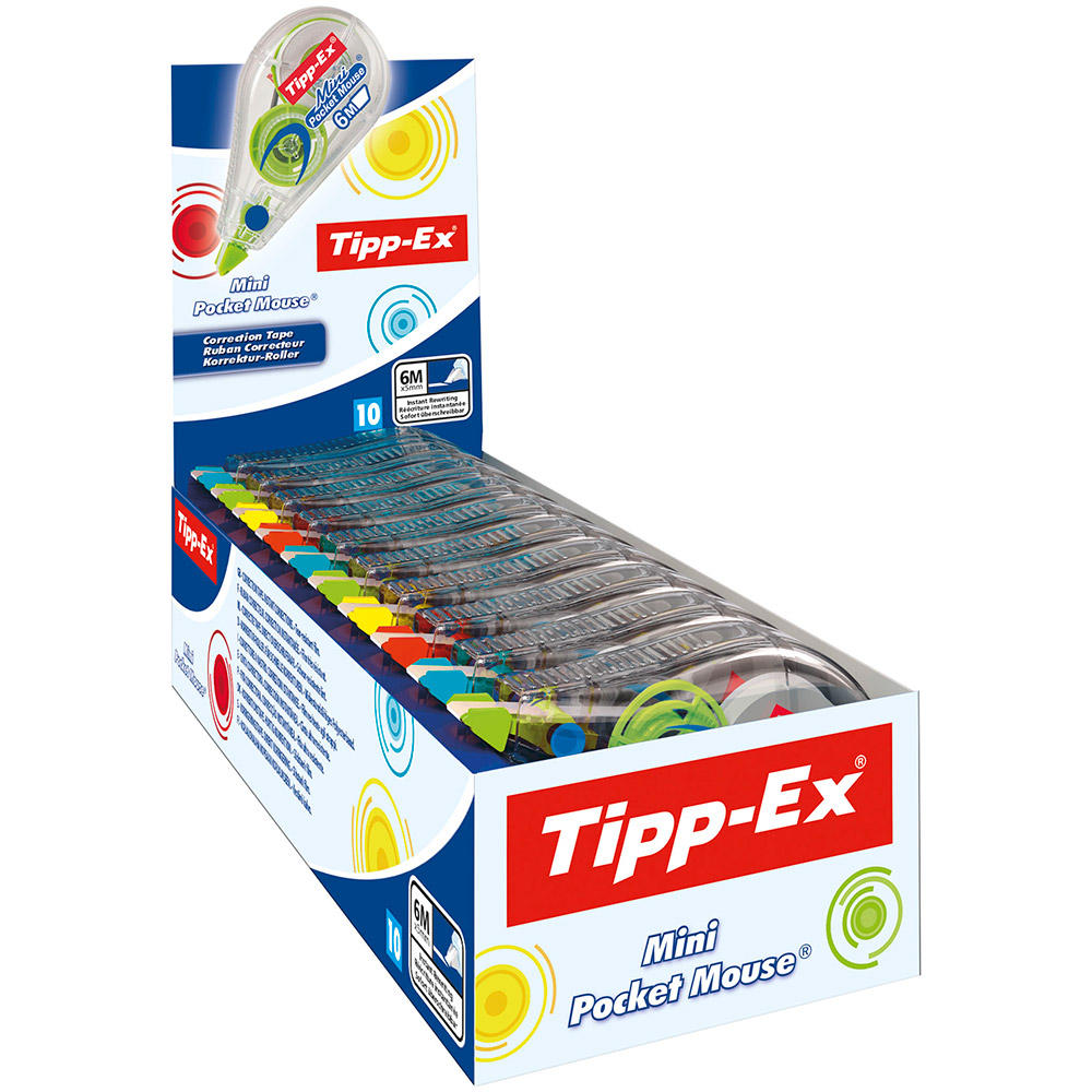 Cinta correctora Tippex Pocket Mouse 10 unidades :: Tippex