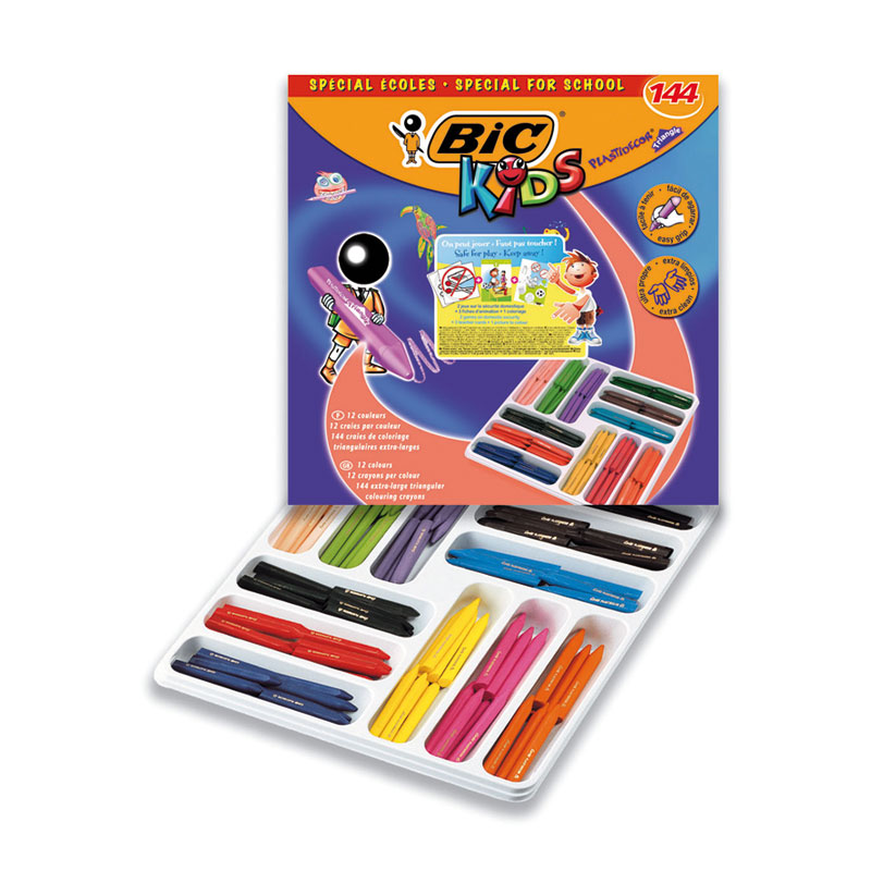 Cera triangular Plastidecor 144 unidades Bic Kids