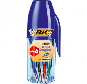 Boligrafo Bic Cristal 20 unidades colores básicos