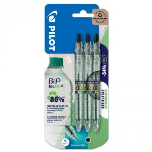 Bolígrafo tinta negra 3 unidades B2P Ecoball