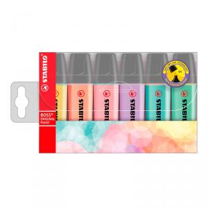 Stabilo Boss marcador 6 colores pastel