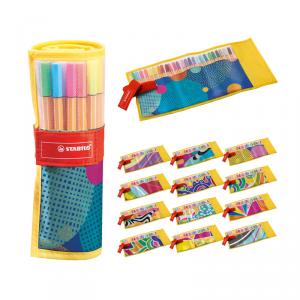 Rotulador 25 colores Stabilo Point 88 Rollerset