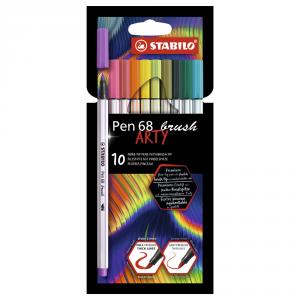 Rotulador punta pincel 10 colores Stabilo Pen 68 brush Arty