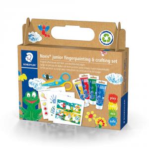 Set pintura dedos Noris Junior 4 colores 75ml. y accesorios