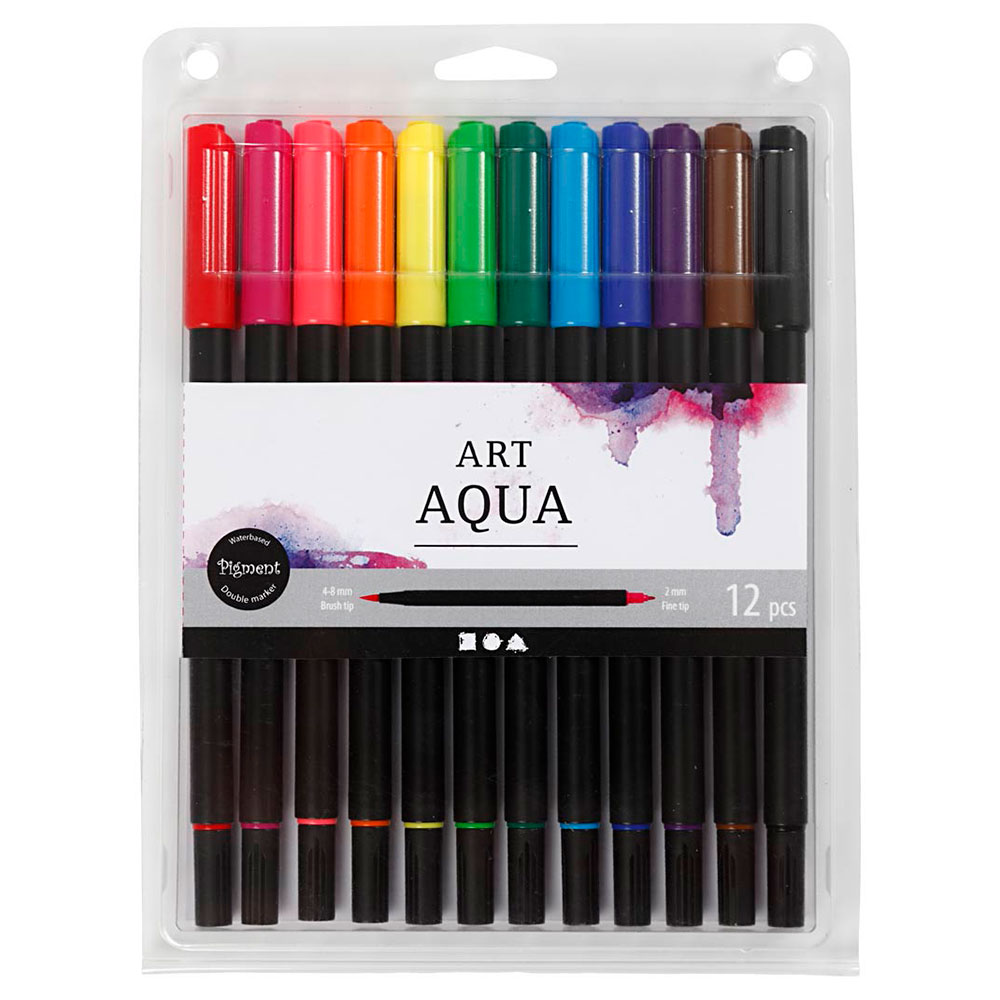 Rotulador acuarela doble punta 12 colores Creativ Company