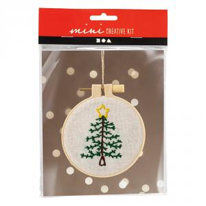 Mini kit manualidades bordado árbol de Navidad