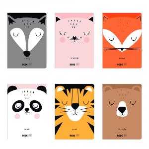 Pack 10 cuadernos A5 cuadrícula 5x5 32 hojas 90gr animalitos BEBE Interdruk