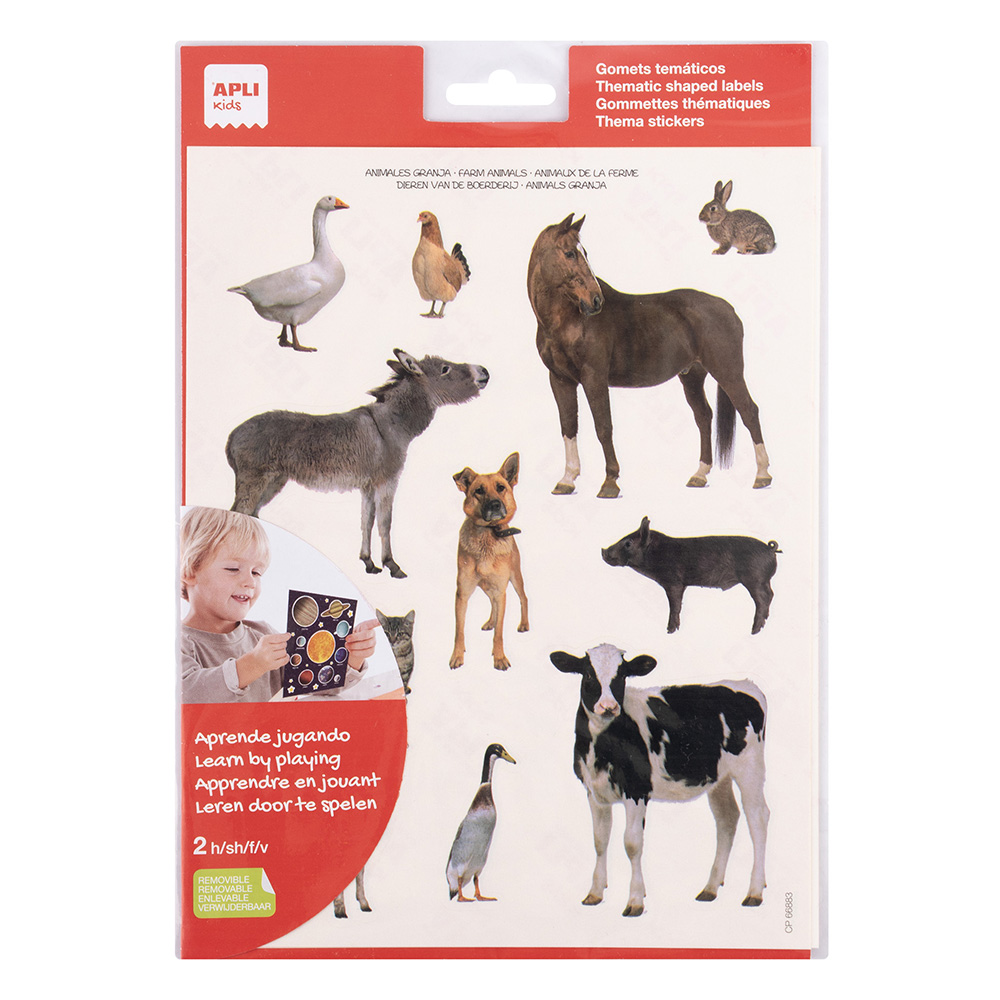 Gomets animales granja 2 láminas