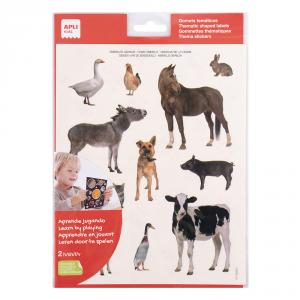 Gomets animales granja 2 láminas