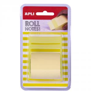 Dispensador notas adhesivas amarillo 50mm x 8m