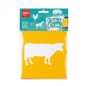 Plantillas estarcir animales de la granja 6 unidades
