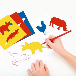 Plantillas estarcir dinosaurios 6 unidades