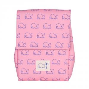 Portamerienda Milan 460 rosa ballenas 20x15x27cm