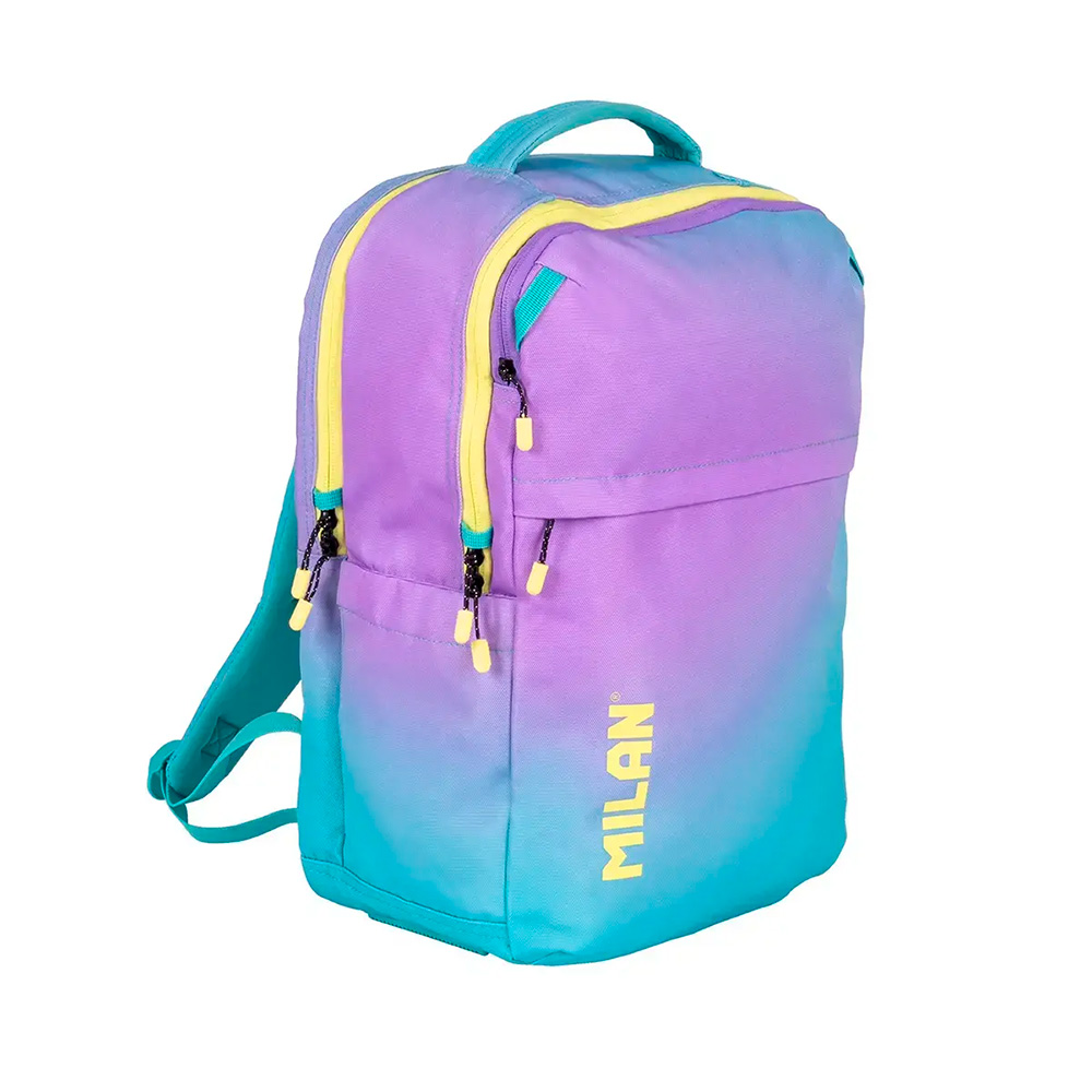 Mochila Sunset turquesa 45,4x28x20cm 5 cremalleras