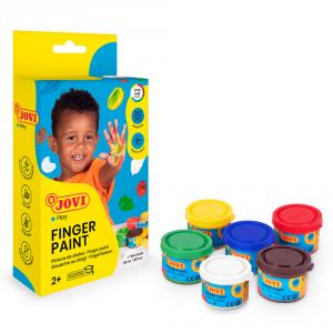 Pintura de dedos 35ml. 6 colores Jovi