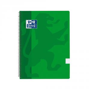 Bloc A4 verde cuadro 4mm. tapa plástico 80 hojas Oxford