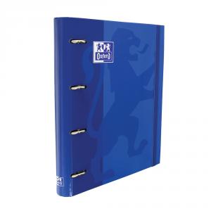 Archivador A4 plus azul marino 4 anillas Europeanbinder classic con recambio cuadro 5mm.