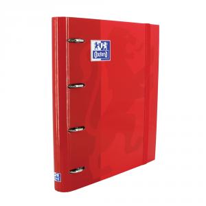 Archivador A4 plus rojo 4 anillas Europeanbinder classic con recambio cuadro 5mm.