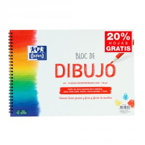 Bloc de dibujo A4 plus liso 20 hojas 130gr. Oxford