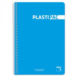 Bloc folio turquesa cuadro 4mm. 80 hojas Plastipac