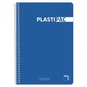 Bloc folio azul oscuro cuadro 4mm. 80 hojas Plastipac
