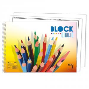 Bloc de dibujo liso 20 hojas 130gr 23x30cm. Colours