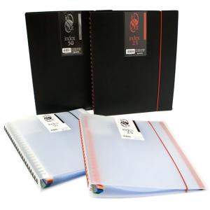 Carpeta A4 50 fundas extraíbles negro Index