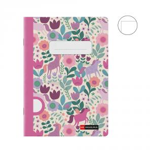 Cuaderno A5 liso 48hj Flower Unicorn 70gr