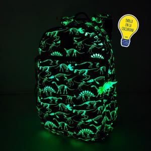 Mochila triple Lisboa Fossil brilla en la oscuridad reciclada 27x18x40cm