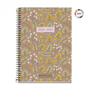 Agenda espiral Activa Leaves semana vista 2024-2025