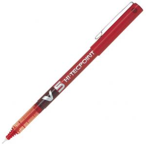 Bolígrafo Pilot V5 tinta roja 1 unidad