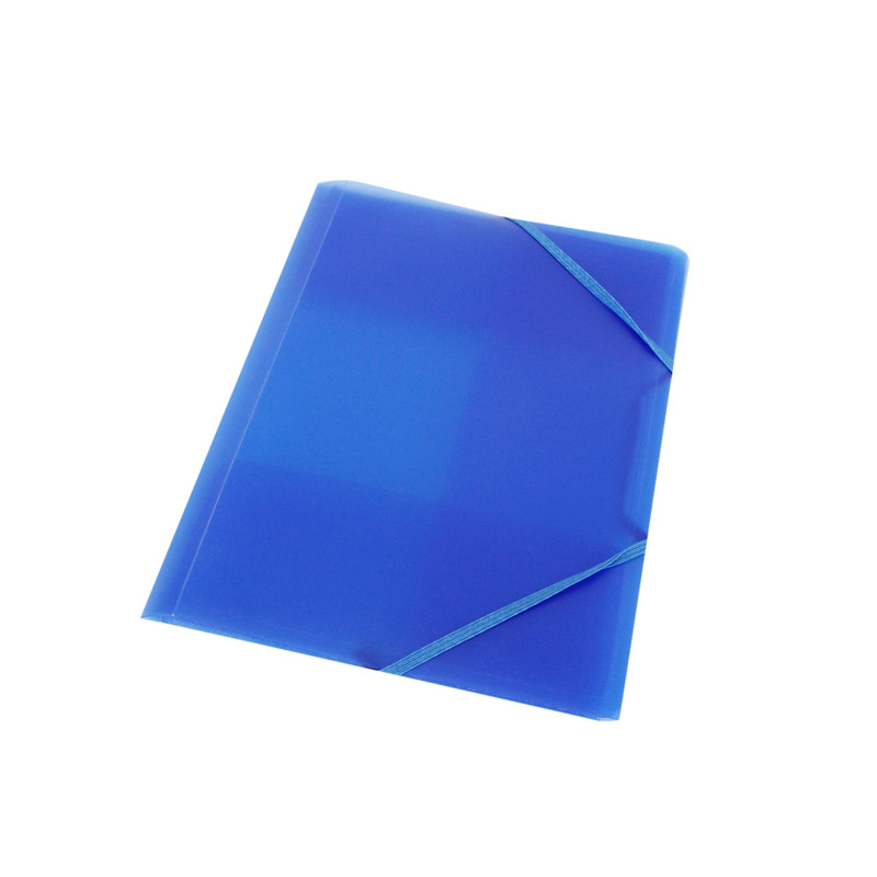 Carpeta cuarto PP azul flúo con solapas