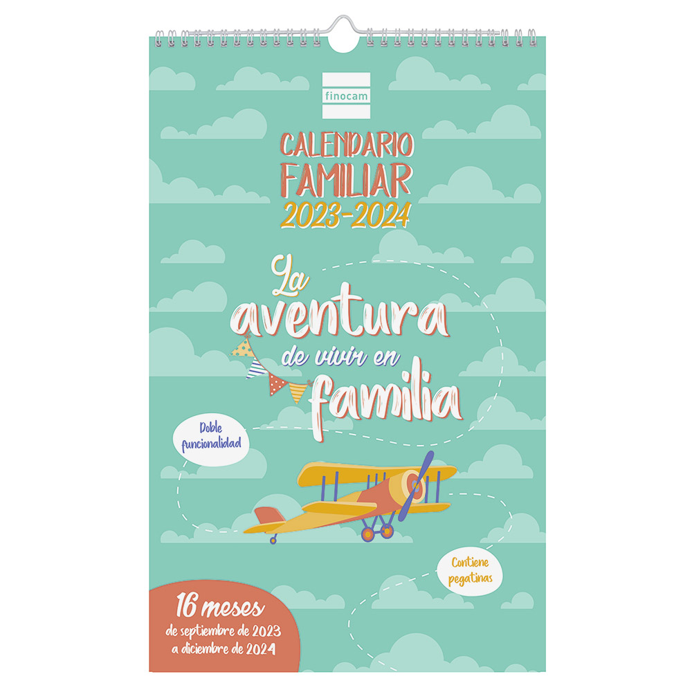 Calendario familiar Aventura Basic 2023/2024 Finocam Papelería