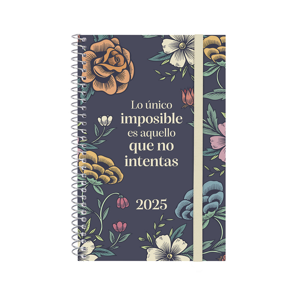 Agenda espiral Design E5 imposible 2025 semana vista horizontal