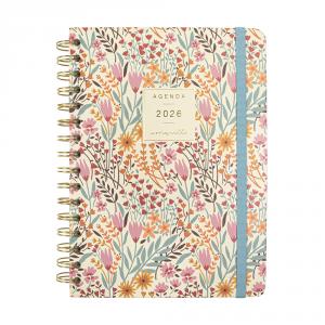 Agenda espiral Moniquilla E10 espiga 2026 semana vista horizontal