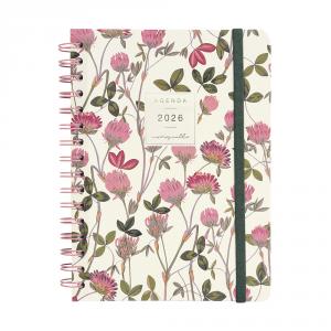 Agenda espiral Moniquilla E10 amapola 2026 semana vista horizontal