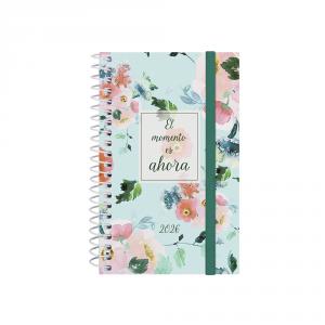 Agenda espiral Design E3 Ahora 2026 semana vista horizontal