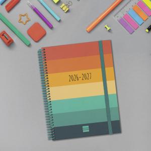 Agenda cuarto semana vista horizontal Diva Colors 2026-2027