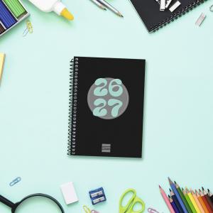 Agenda octavo día página Cool negro 2026-2027